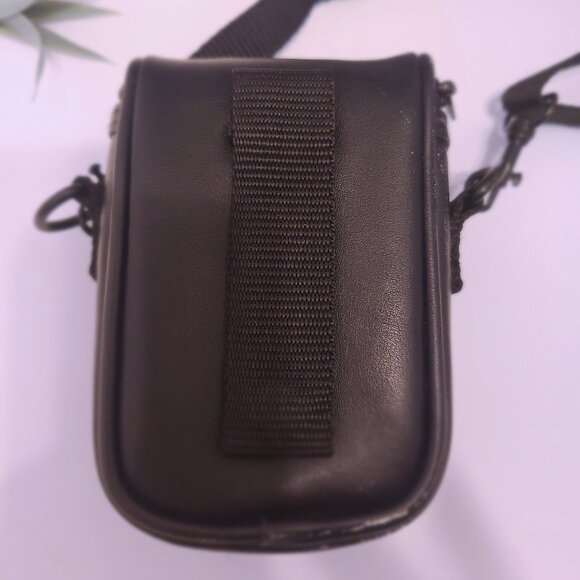 Icon Black Faux Leather Vintage Digital Camera Pouch - Picture 7 of 15